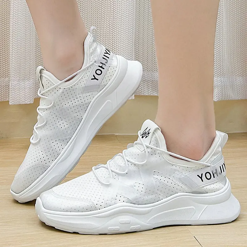 2023 Fashion Spring Female Sneakers Korean Mixed Colors Mesh Ladies Shoes Lace Up Casual Shoes For Women Zapatillas De Mujer