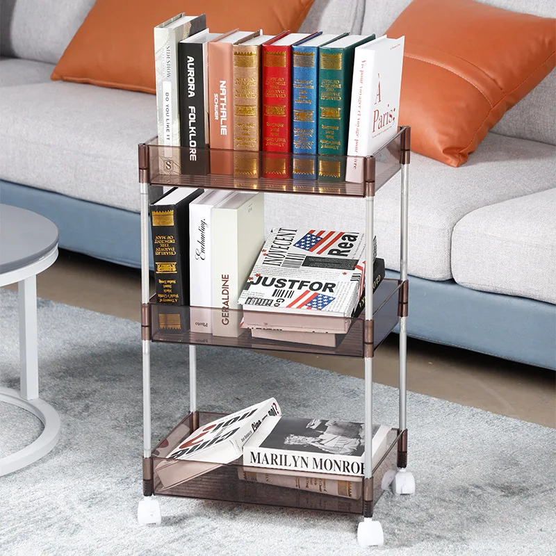 

2023 Year New AOLIVIYA Kitchen Rack Bathroom Toilet Movable Trolley Storage Rack Multi-layer Roller Book Snack Toy Organizer