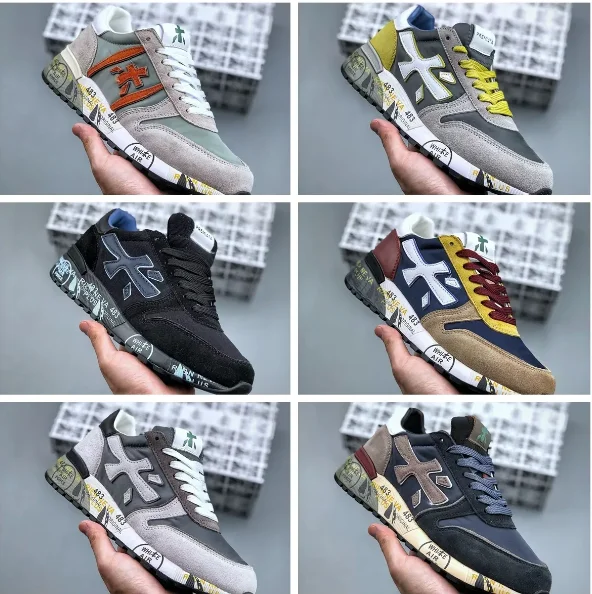 

Original PREMIATA Steven Shoes Men Top Layer Leather Cowskin Mick Lander Brand Running Trainers Walking Fitness Sports Sneakers