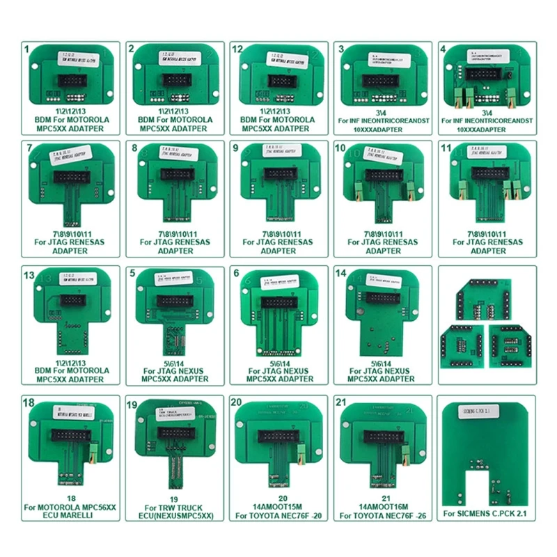 Полный набор светодиодных BDM-рамок 22 шт. ABS BDM-адаптеры полный из для KTAG KESS