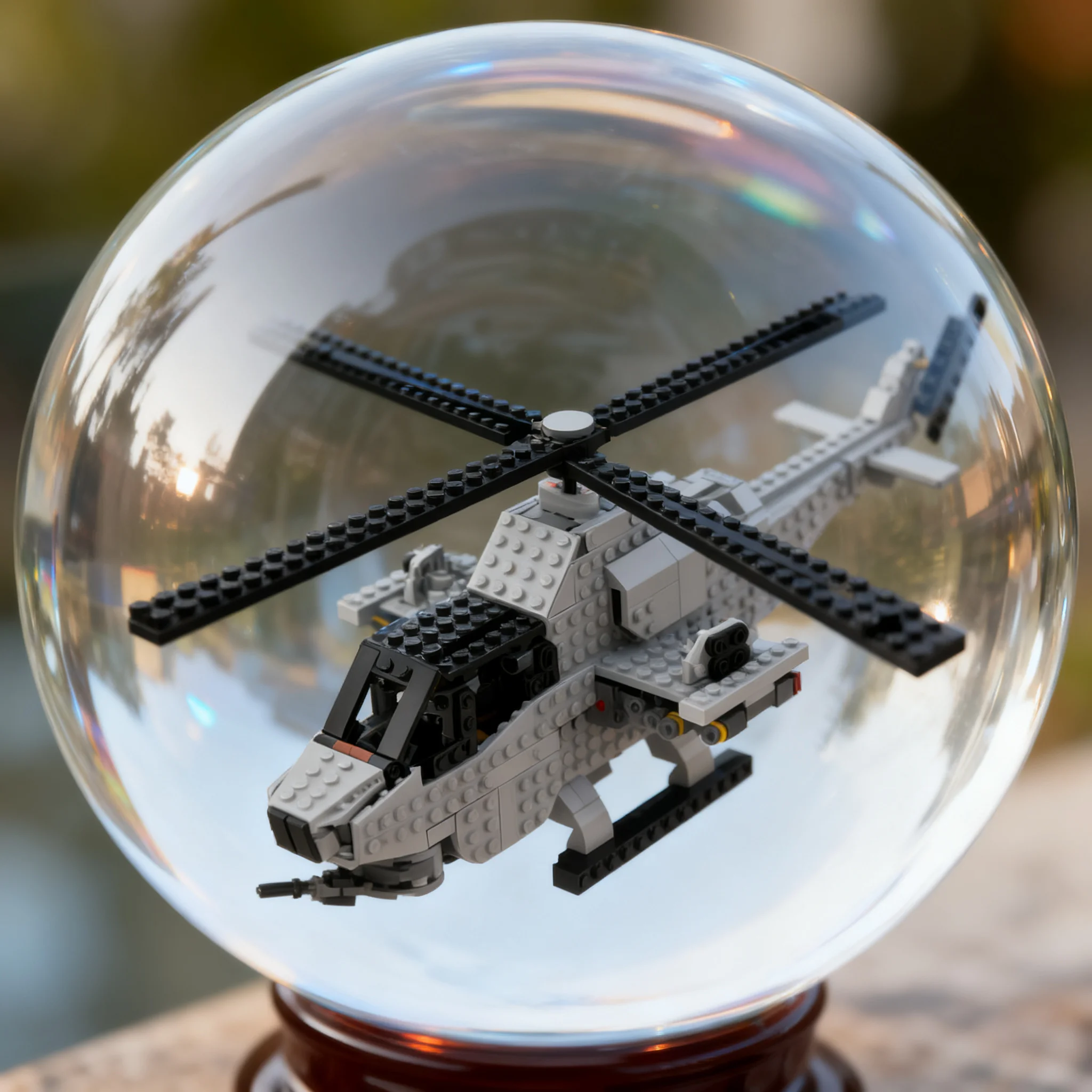 Фото 607 деталей MOC: Конструктор-альтернатива модели вертолета AH-1W Super Cobra, игрушка для сборки, рождественский подарок, идея для детей, кирпичики для конструирования №1
