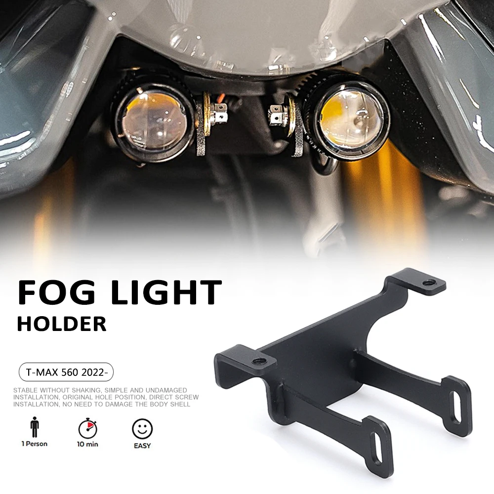 

New Motorcycle T-MAX560 Black Light Stand Hidden Mounting Spotlight Bracket Fog Lamp Mount For YAMAHA TMAX560 TMAX 560 2022 2023