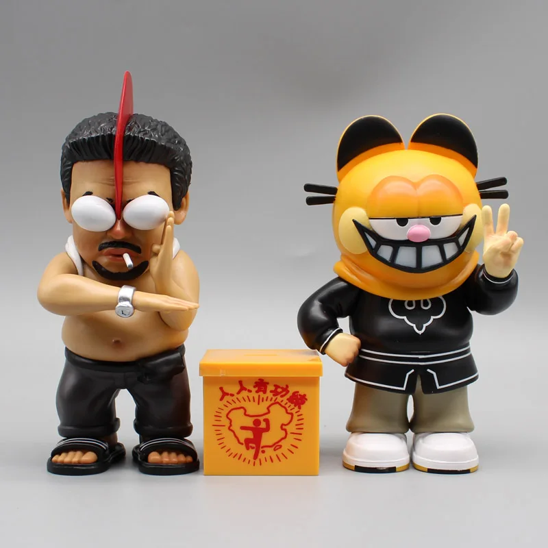 

Movie Peripheral Spoof Model Zhou Xingxing Masked Cat Devil Da Fashion Action Figure Handmade Pvc Ornament Doll Toys Funny Gift