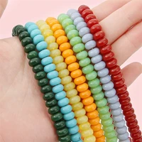 5x8mm oval shape glass bead colorful spacer bead high quality diy jewelry making bracelet necklace