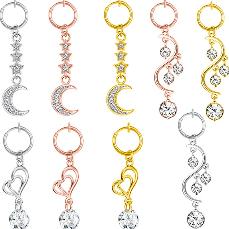 

Clip on Belly Button Rings Fake Belly Rings Hoop Belly Button Rings for Women Non Piercing Dangle Belly Button Rings Fake Navel