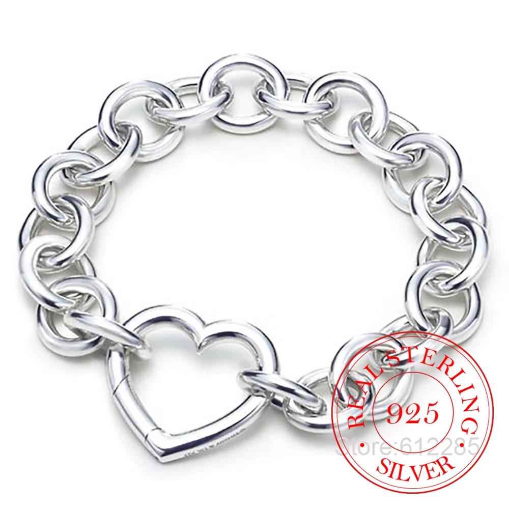 

Браслет женский из серебра 925 пробы, с сердечками, 20 см