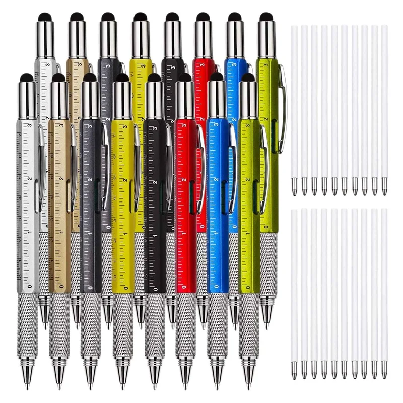 

16Pcs Gift Tool Pen Tool Pen 6 In 1 Multitool Ballpoint Pen Personalized Pen Tool Gadget Pen Gift For Men On Fathers Day