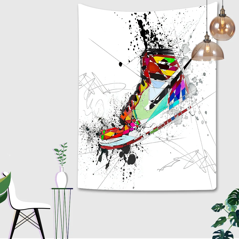 

Fashion Colorful Sneakers Wall Hanging Tapestry Background Cloth Home Decoration Home Decoration 200x150cm Large