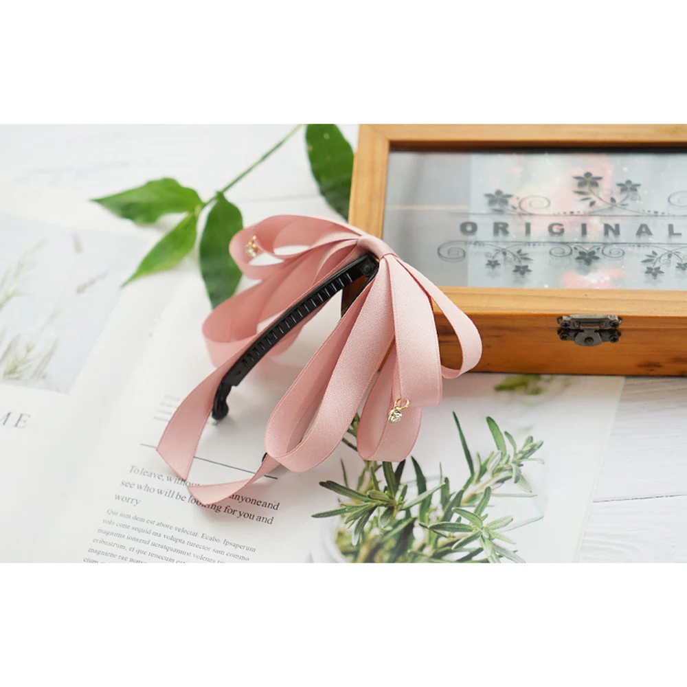 Заколка для волос в Корейском стиле женская милый многослойный зажим с бантом из