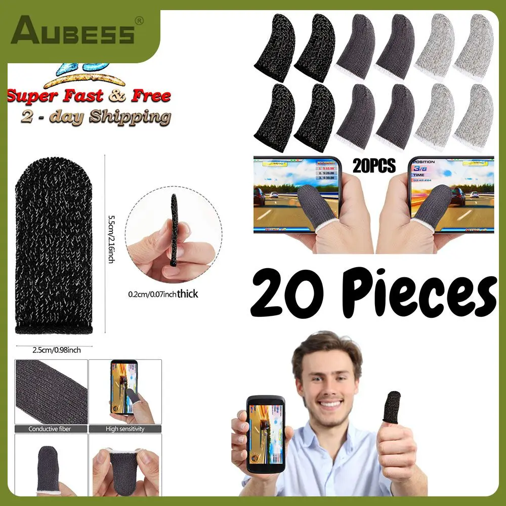 

Mobile Game Controller Finger Sleeves High Sensitivity Fiber And Cotton Gaming Finger Sleeve High Quality Comfortable Breathable