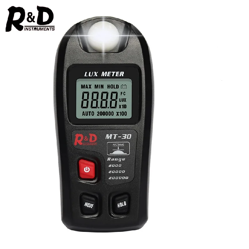 

Черный Яркий экологически чистый измеритель роста 0 ~ 200,000lux, дальность светильник