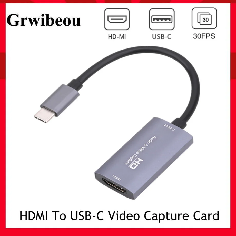 Мини HD 1080P Z29A HDMI вход к USB-C выход карта захвата аудио и видео для  телефона 1080P компьютерная игра живая трансляция Plug And Play Захваты