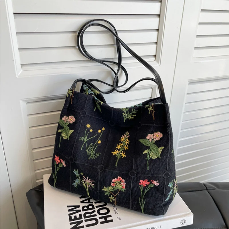 

Luxury Brand Large Flowers Tote Bag 2023 New High-quality Fabric Women's Designer Handbag High Capacity Shoulder Bags