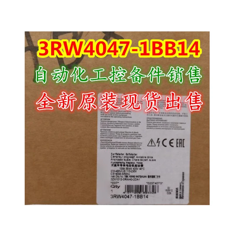 

Brand new original 3RW4047-1BB14 106A 500V 75kW soft starter 3RW4047-1BB14 spot