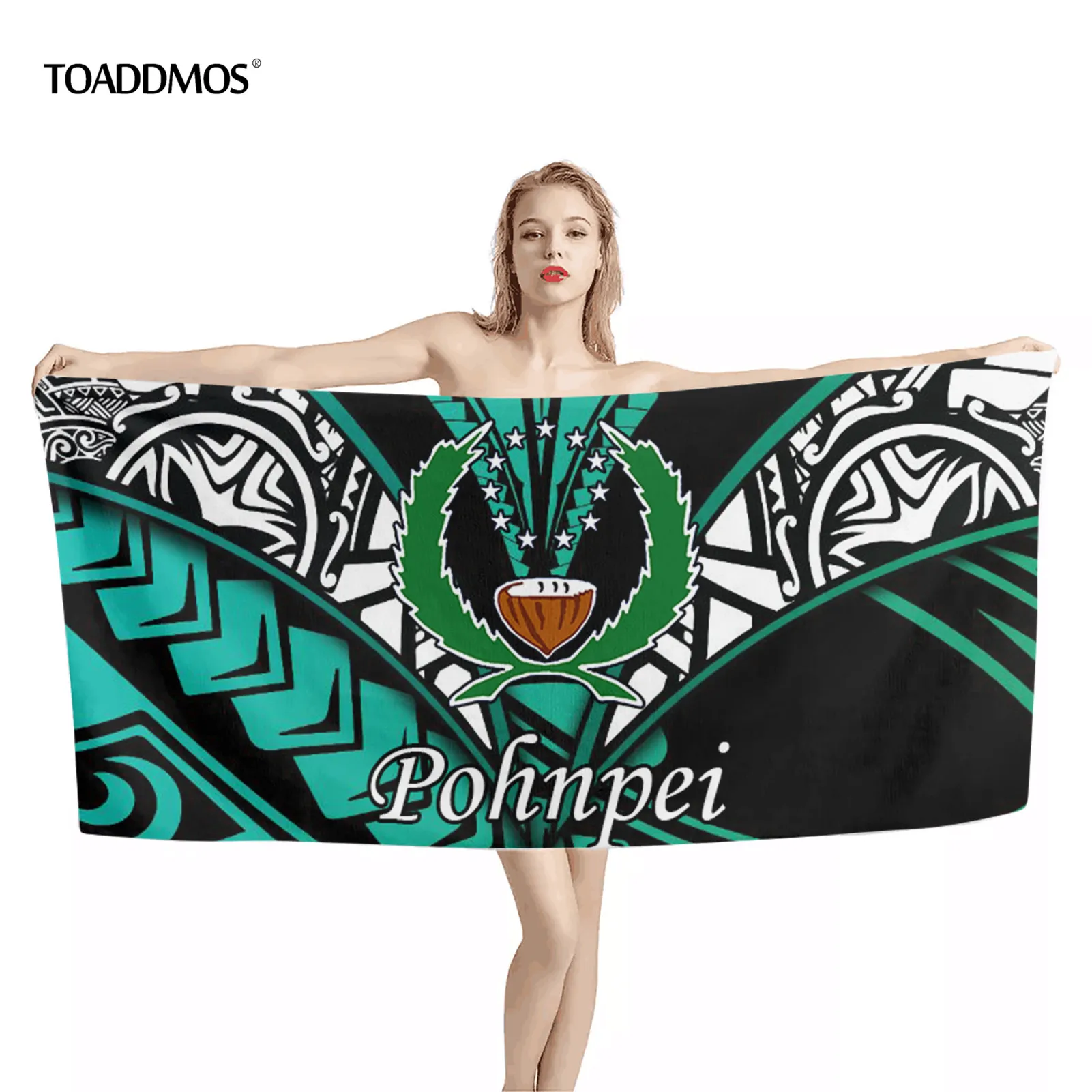 

TOADDMOS понпей полинезийский дизайн, мягкое банное полотенце для ванной, быстросохнущая мочалка, плавательное впитывающее полотенце s 2022