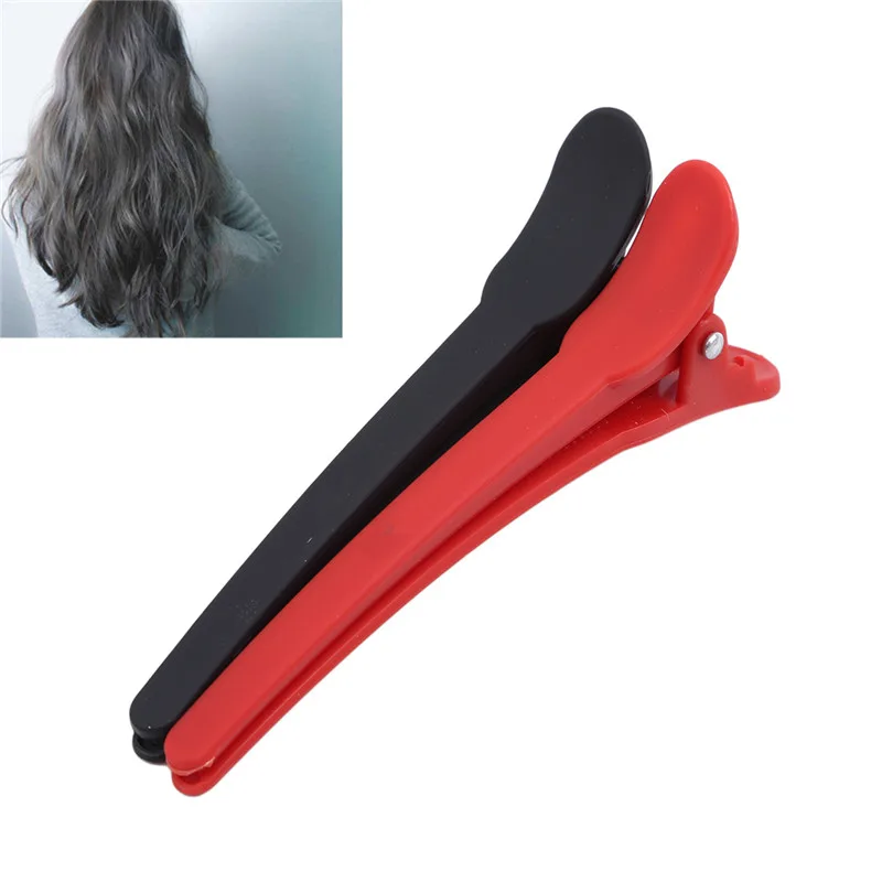 

12 Pcs Black/red Hair Modeling Clip Hairdressing Sectioning Cutting Hair Clamps Professional Plastic Salon Styling Hair Clips