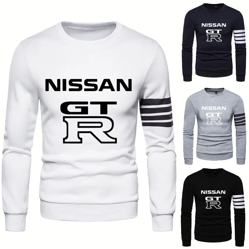 

Casual Men's Sweater GTR Car Logo Printing Spring Autumn Fashion Splicing Men's Sweatshirt High Quality Cotton Men's hoodie