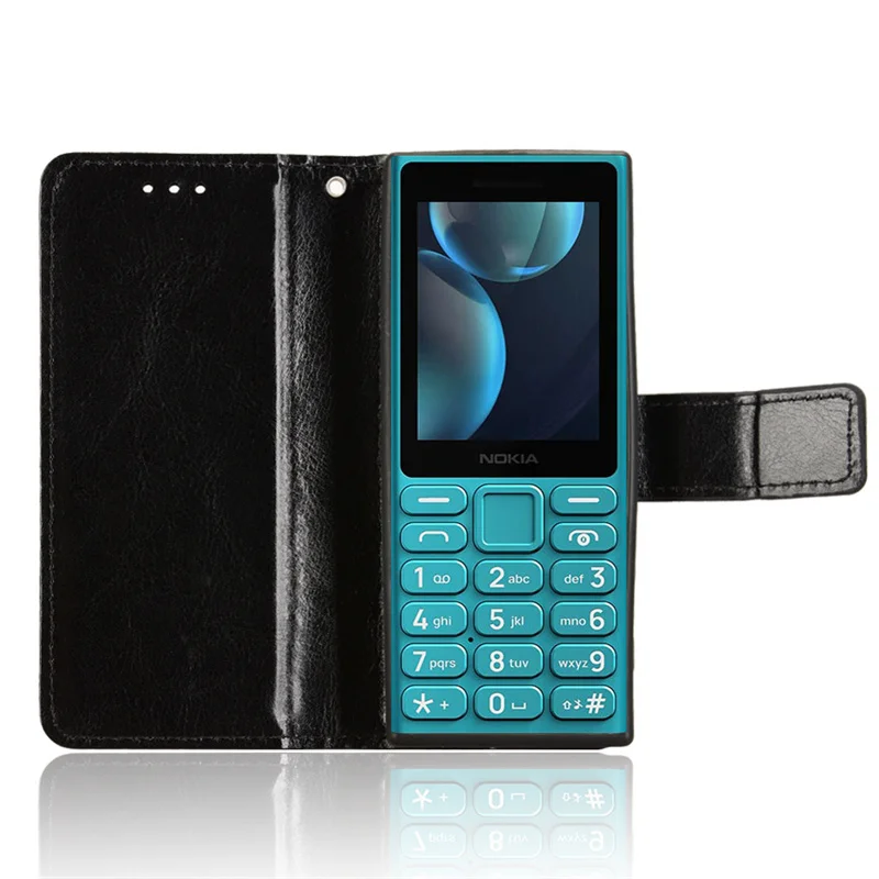 Подходит для Nokia 108 4G 2024 кожаный чехол Crazy Horse из искусственной кожи подходит