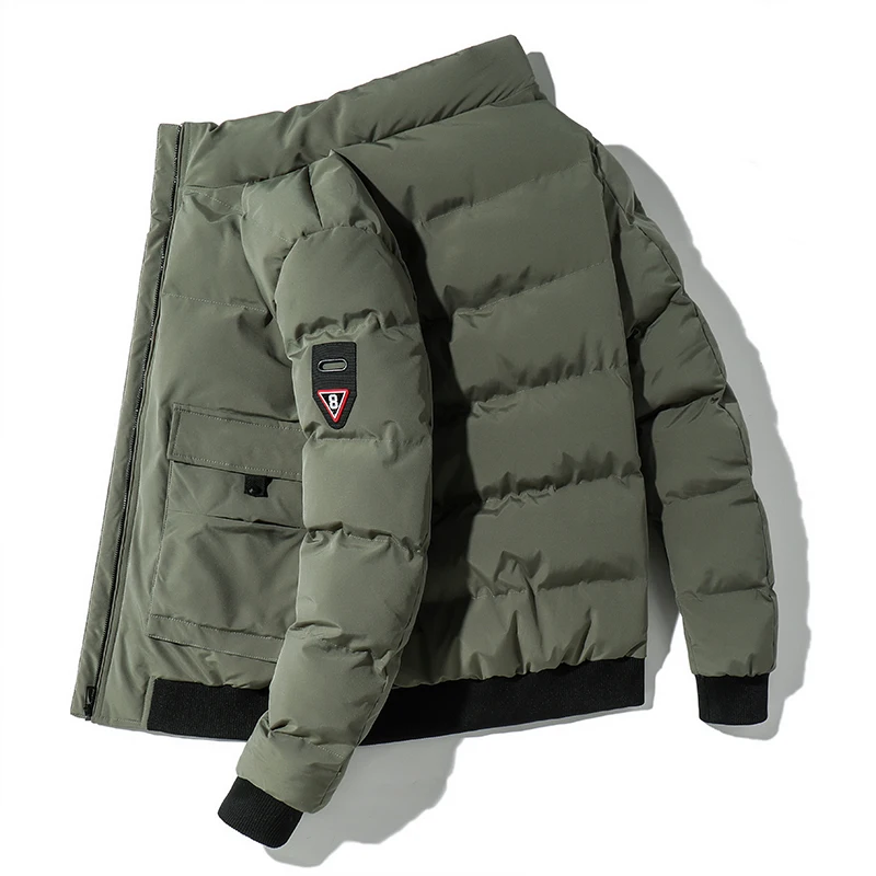 2022 New Winter Men's Parka Jacket Thick Warm Coat Stand Collar Casual Puffer Jackets Cotton Padded Winter Oversized 8XL Parkas