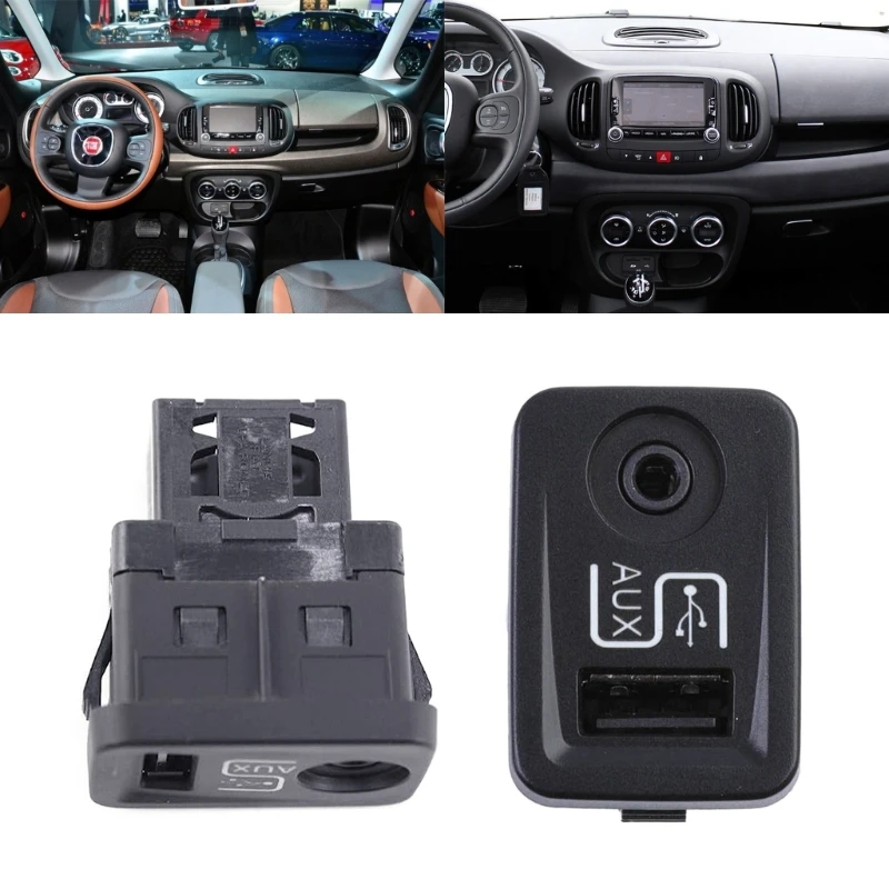 

Car Auxiliary AUX USB Port Socket Adapter Suitable For 500 1SJ82JXWAA 2012-2014 Auxiliary Input Accessories AOS