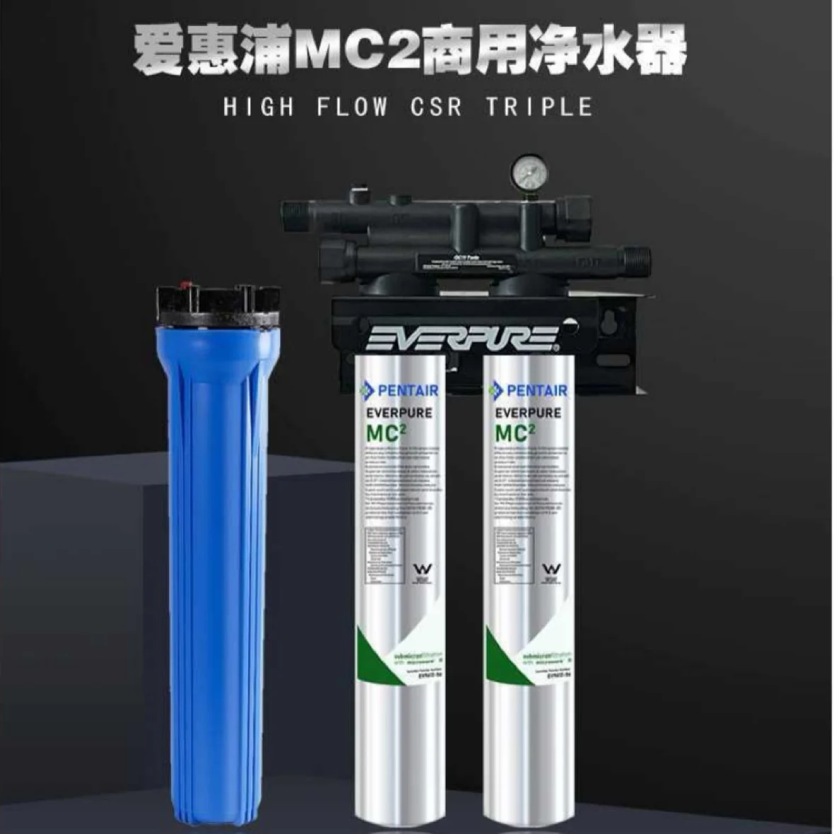 Американский центральный очиститель воды Aihuipu EVERPURE MC2 двойной комплект