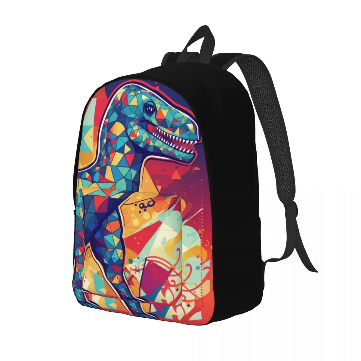 

Dinosaur Canvas Backpacks Graffiti Picnic Soft Backpack Nice Bags