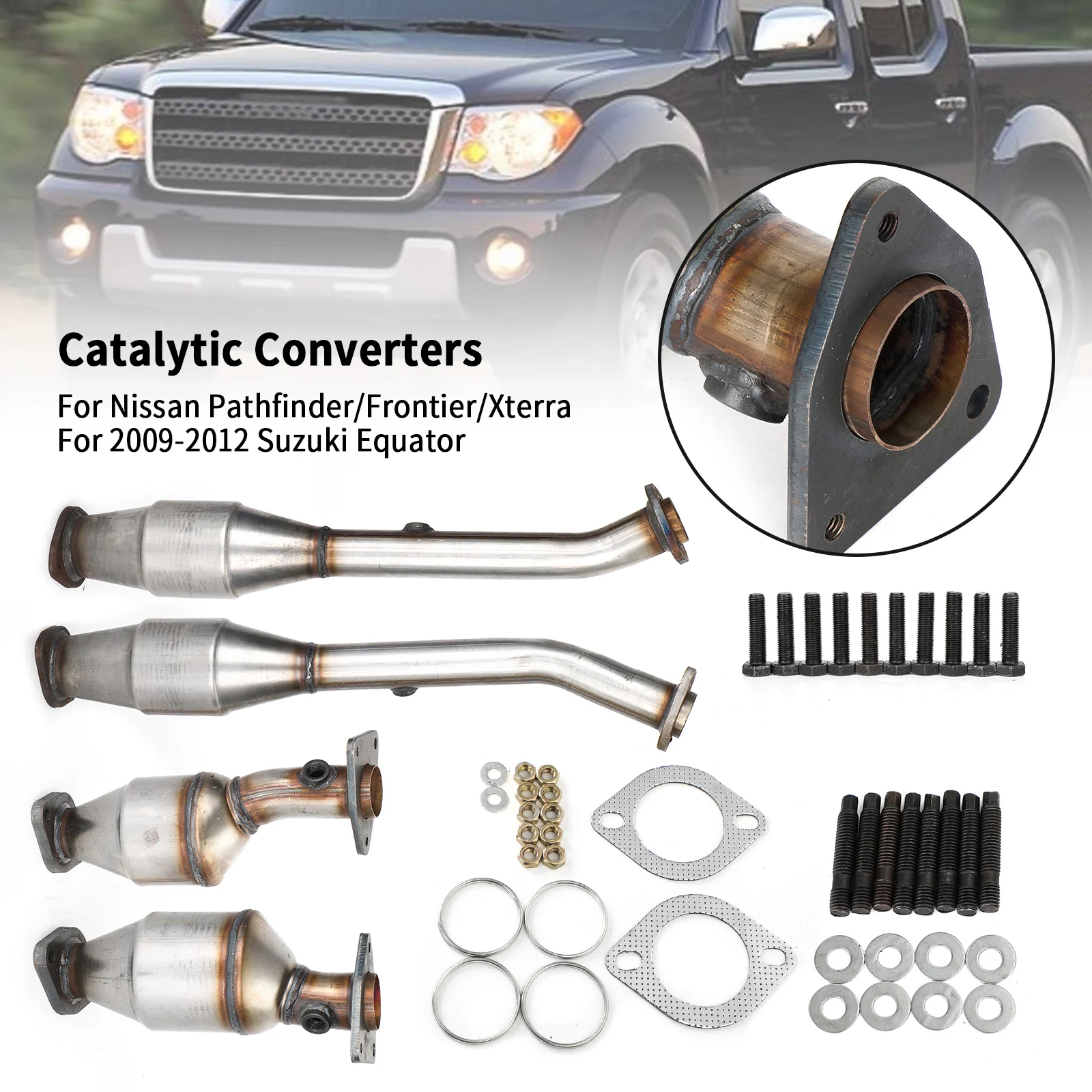 

Topteng 4Pcs Catalytic Converter Set For 05-14 Nissan Frontier 05-12 Pathfinder 4.0L