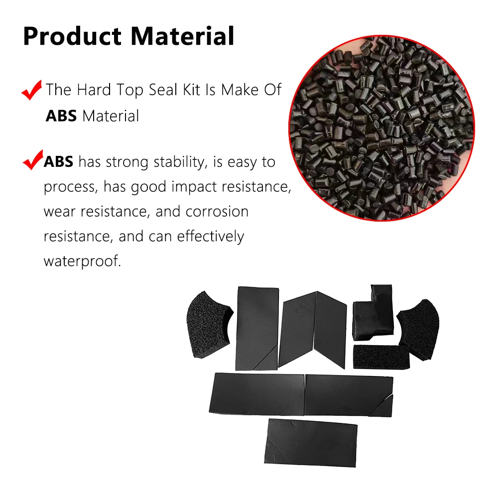 Комплект твердых верхних уплотнений для Jeep Wrangler JL 2018-2024 12 шт. ремонт утечки дождя