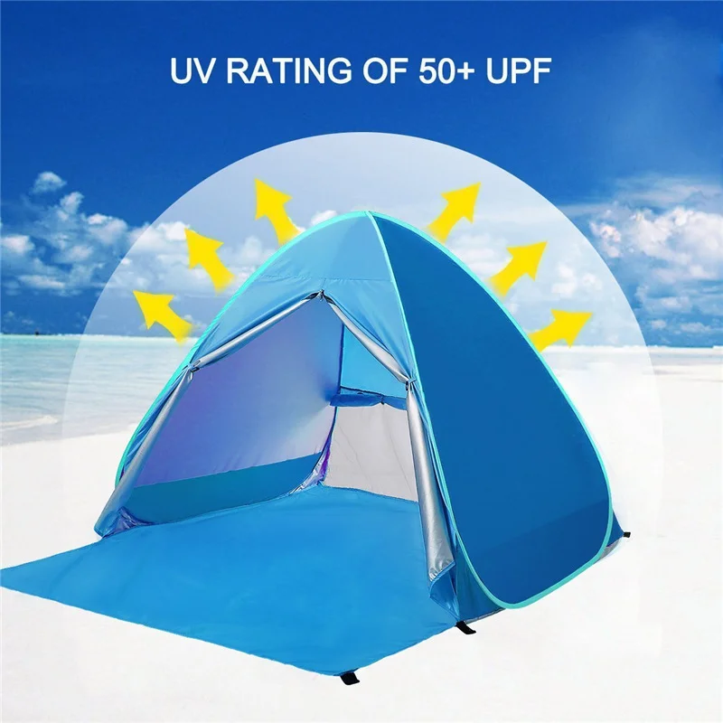 

Automatic Camping Tent Ship From RU Beach Tent 2 Persons Tent Instant Pop Up Open Anti UV Awning Tents Outdoor Sunshelter