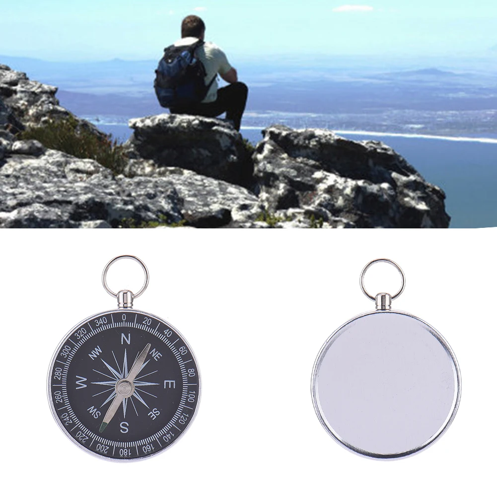 

Легкий алюминиевый компас, мини-устройство для кемпинга из алюминиевого сплава с брелоком для навигации и выживания на природе