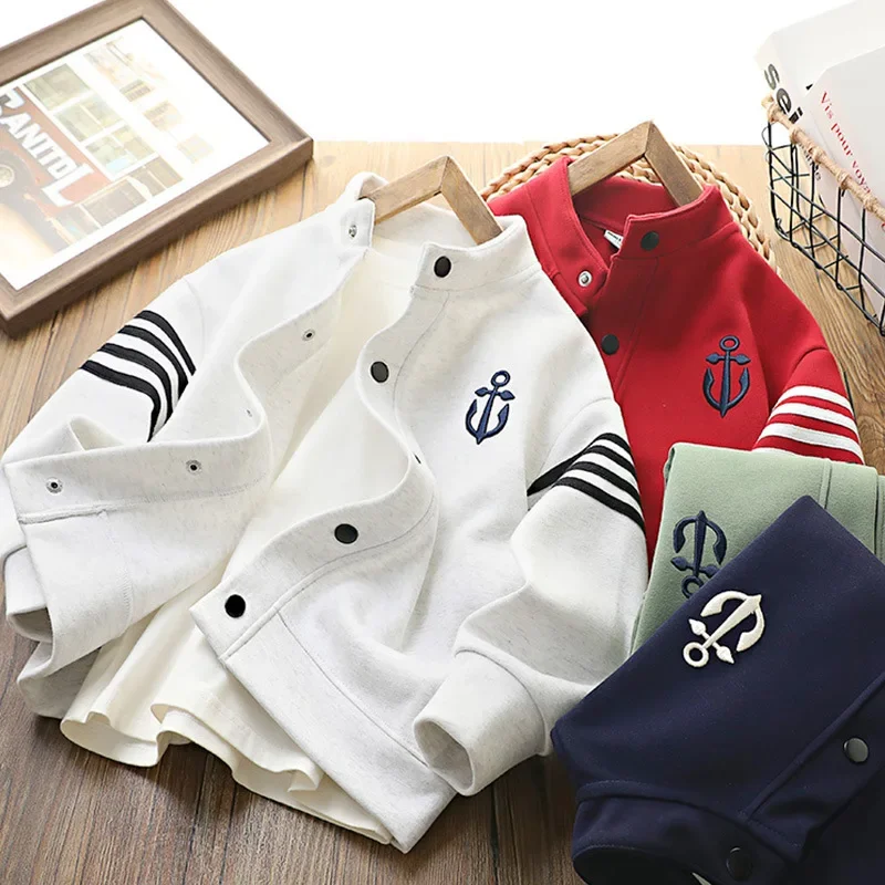 Детская модная универсальная куртка 2024 осенняя бейсбольная форма топ в