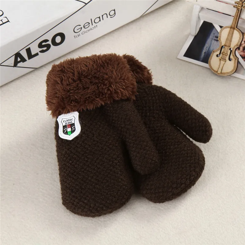New Arrival Winter Baby Boys Girls Knitted Gloves Warm Comfortable Rope Full Finger Mittens Gloves for Child Toddler Kid images - 6
