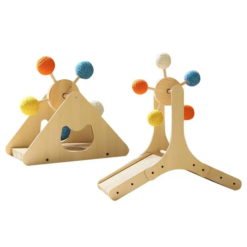 

Cat Scratching Board Toy Cat Scratcher Featuring With Ball Natural Sisal Cat Scratching Rotatable Ball Scratch Pad For Indoor