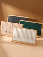 bamboo jewelry display stand necklace pendant display stand wooden multiple necklace easel showcase display holder for necklaces