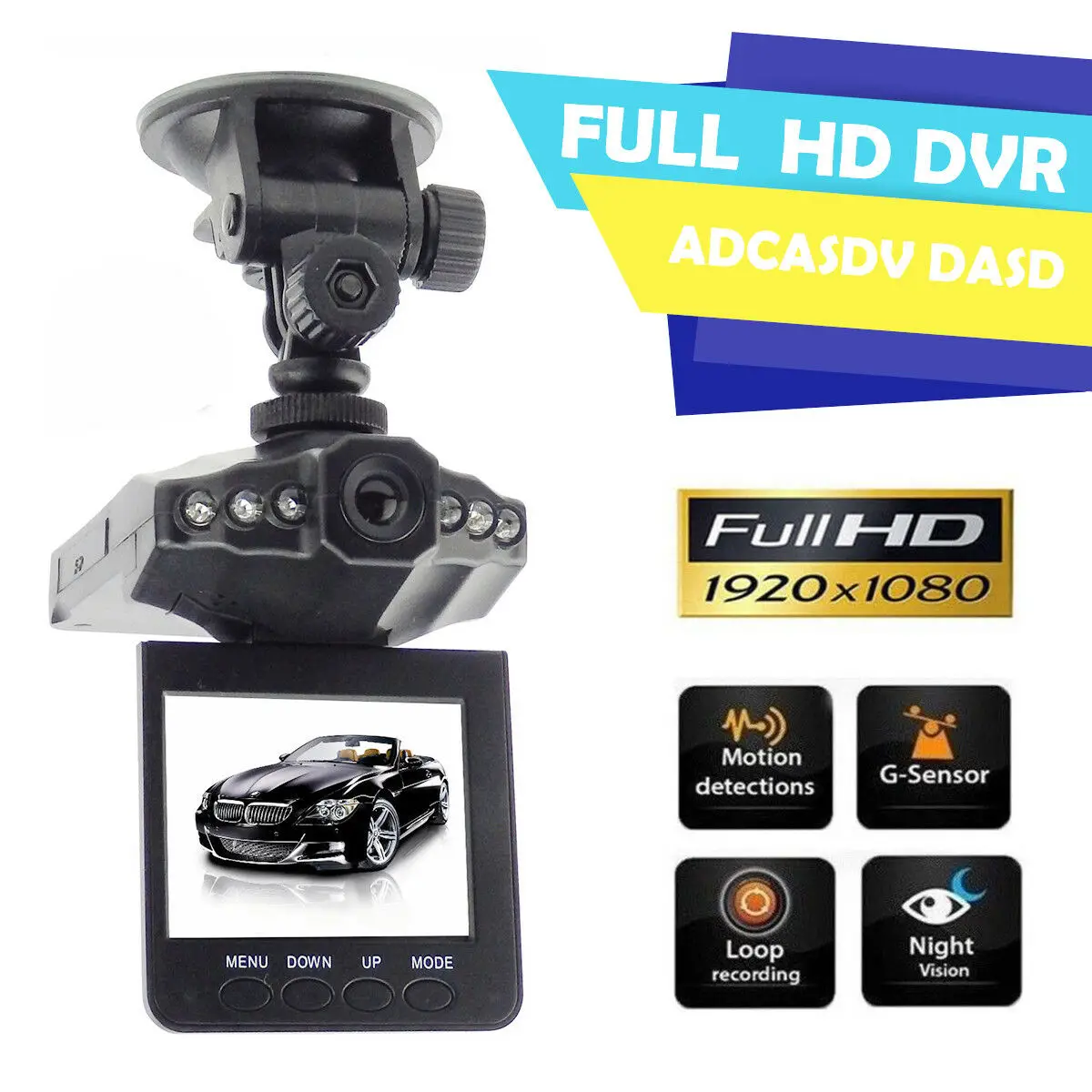 

2.5" Mini HD LCD Dash Camera Display Video Front DVR Cam Recorder Night Vision with 120° Degree Wide View Dash Cam for Car