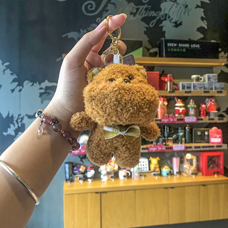 Милый нежный полый медведь кошка украшение кукла подвеска Забавный брелок день