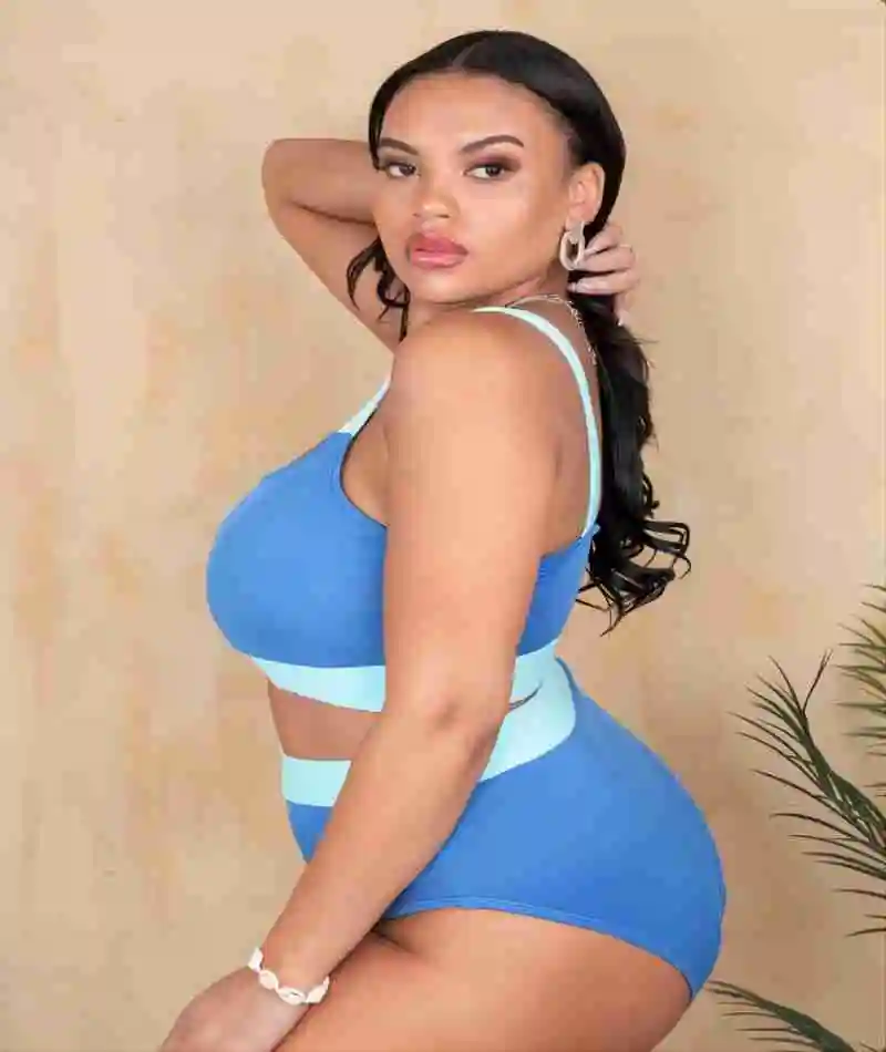 Бикини с высокой талией для девочек монохромный купальник сексуальный пэчворк