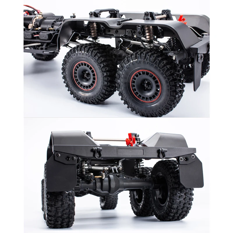 YIKONG 1/10 RC Crawler Car 6WD YK6101 Pickup Model ESC Motor Servo Remote Control Light System W/O Battery Toys for Boys images - 6