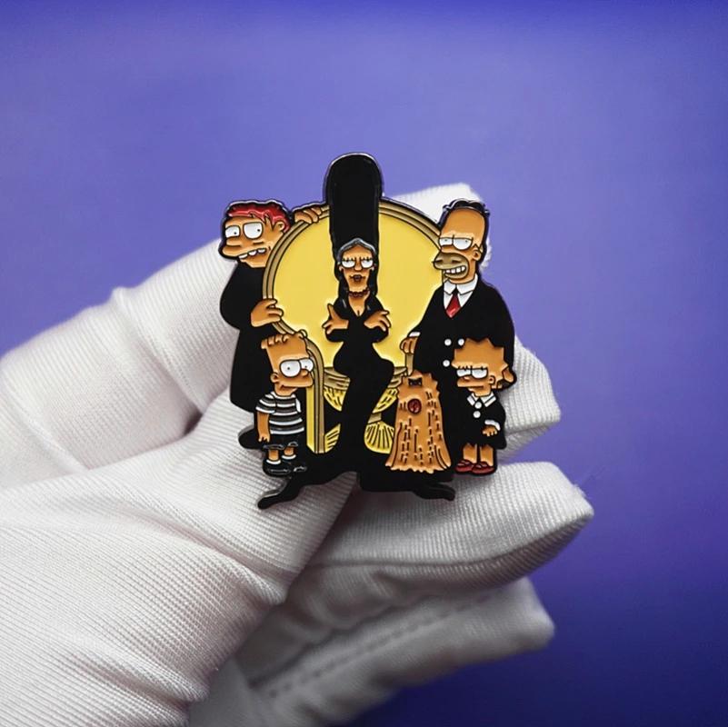 

Creative Cartoon Simpson Series Hard Enamel Pin Badge Brooch Lapel Collar Pins Backpack Jewelry Accessories Gift Fans