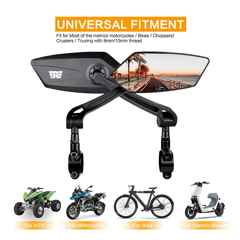 Зеркала заднего вида для мотоцикла Royal Enfield Bullet/Meteor/350 500 Interceptor 650 Регулируемые