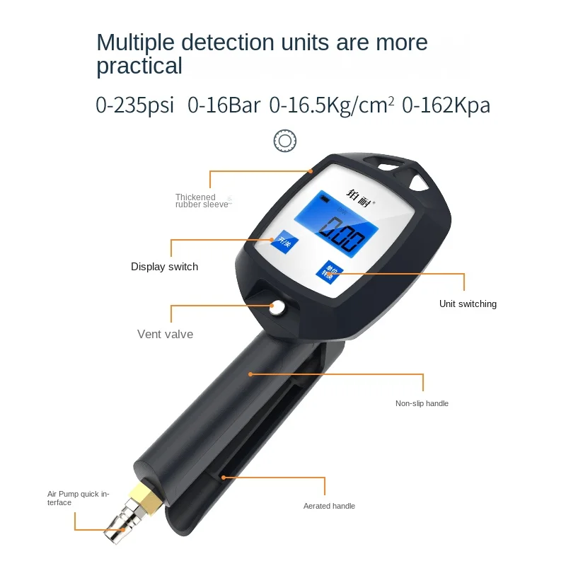 Измеритель давления в шинах Wyj барометр высокой точности с цифровым дисплеем