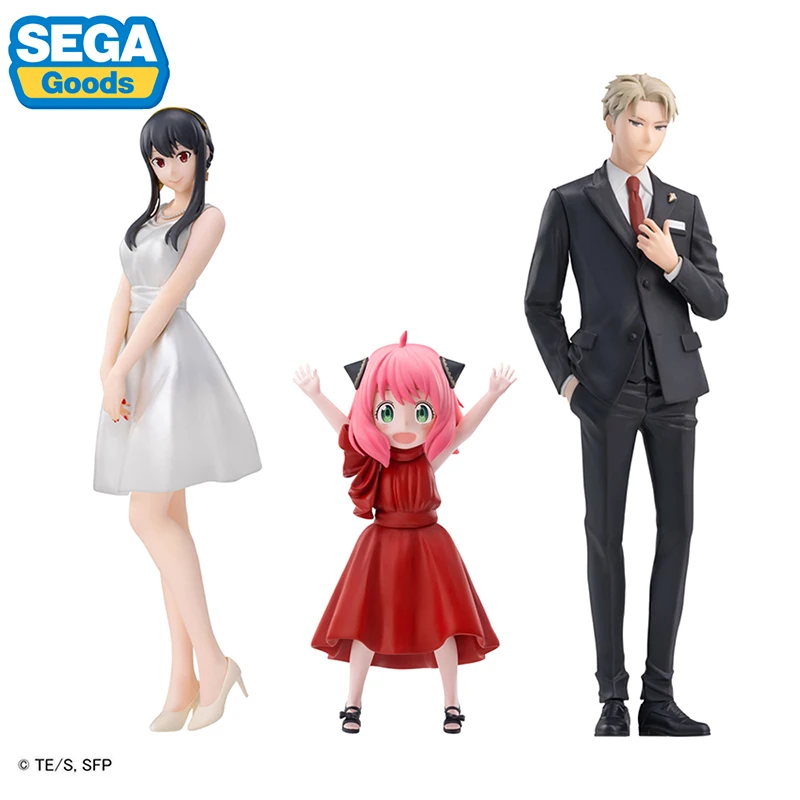 

SEGA Original PM Anime Figure SPY×FAMILY LOID FORGER YOR FORGER ANYA FORGER Party Dress PVC Action Figures Collection Model Toy