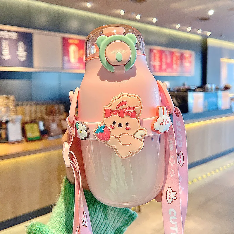 Большая чашка для живота Спортивная бутылка воды с соломинкой портативная