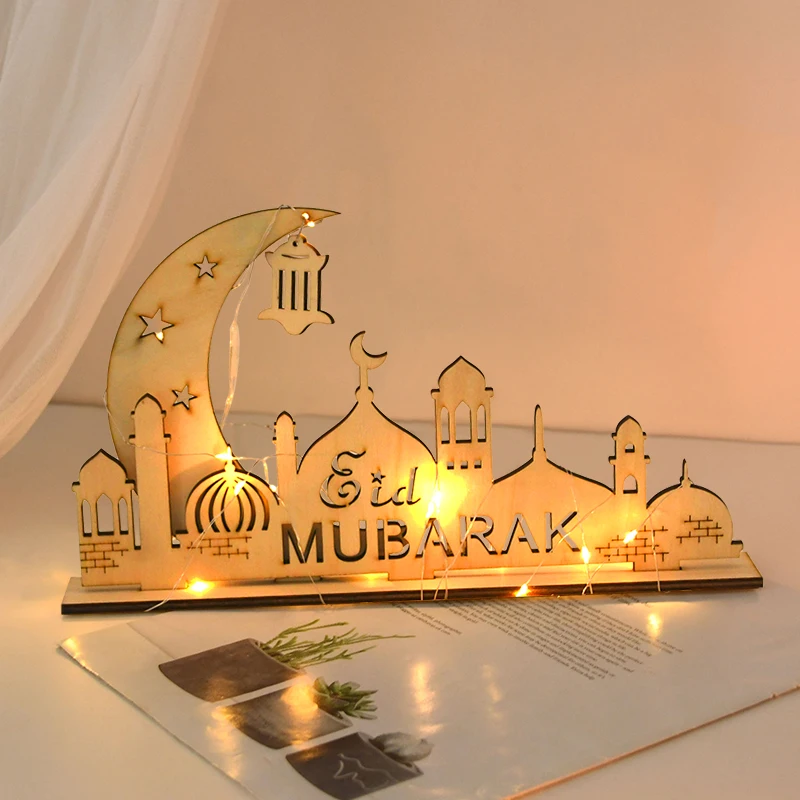 

Eid Mubarak Wooden Table Ornaments Ramadan Kareem Decoration 2023 Home Islamic Muslim Festival Party Supplies Eid Al Adha Gifts