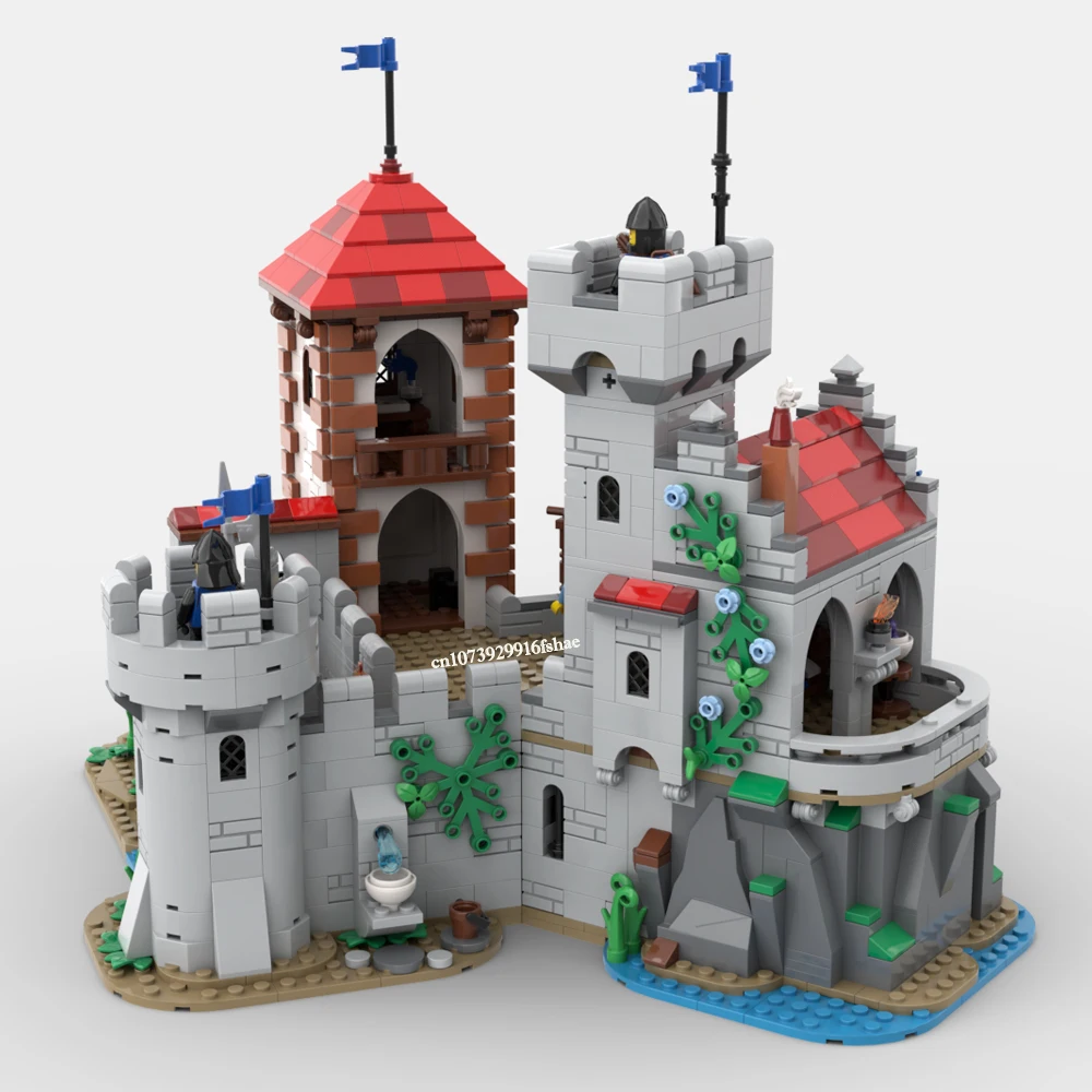 Новинка 1524 шт. строительные блоки MOC для европейской средневековой улицы с