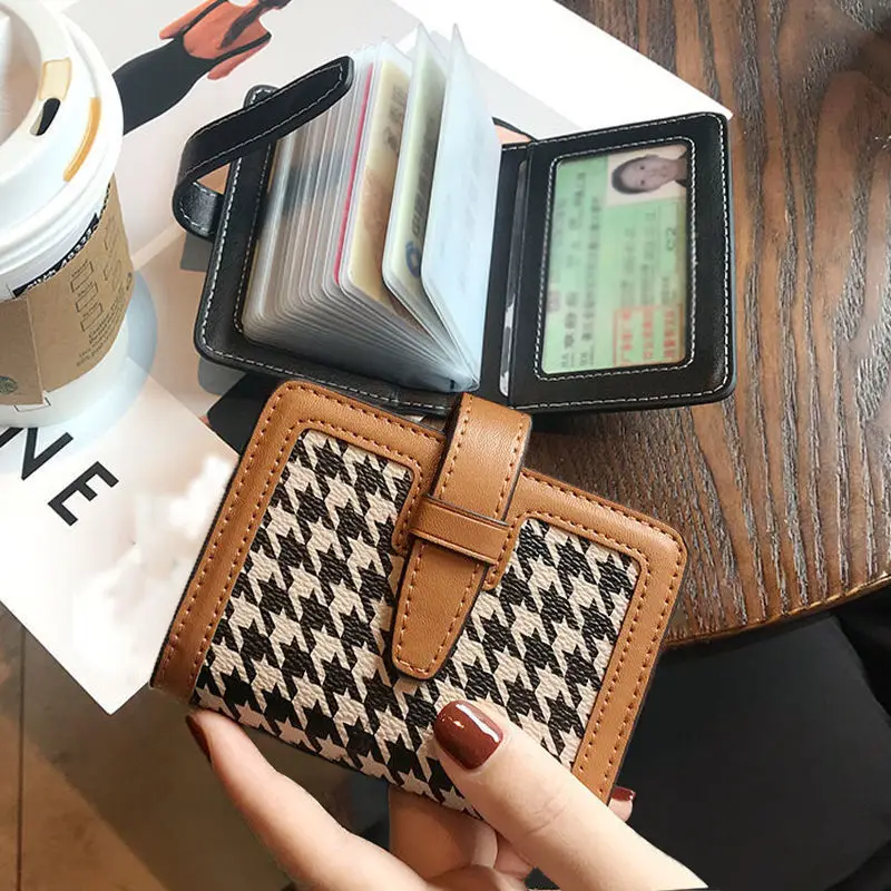 

20 Bits Card Holder Female Ultra-Thin Compact Wallet Exquisite Multiple Card Slots Card Storage Large Capacity Cash Pouch