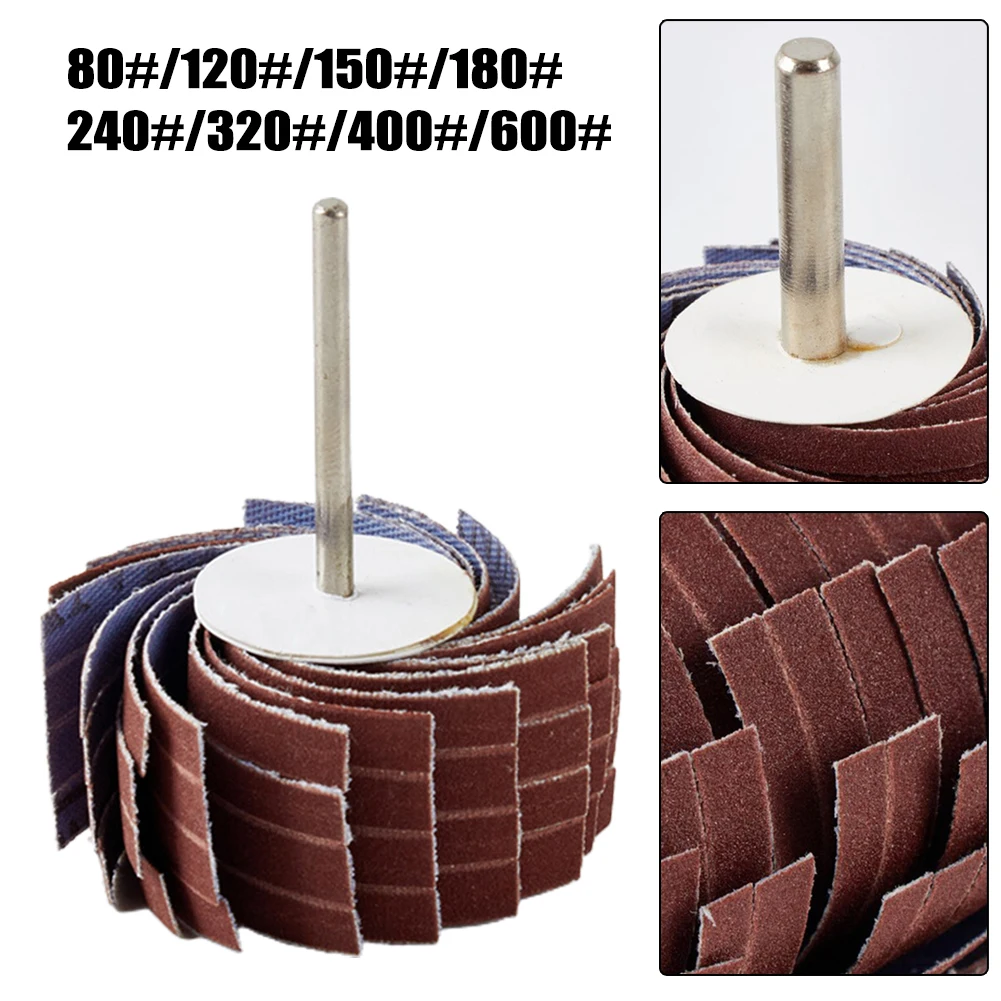 

1pc 3mm Shank 80-600 Grit Grinding Buffing Sandpaper Flap Wheel Rotary Tool Accessories For Rotary Abrasive Tool