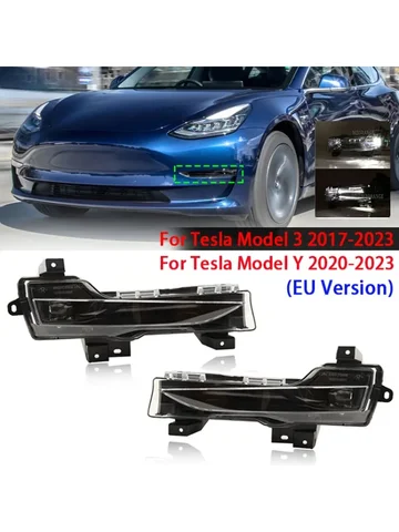 1 шт. передняя фара автомобиля противотуманная фара для Tesla Model 3 2017-2023/модель Y 2020-2023 (версия ЕС)
