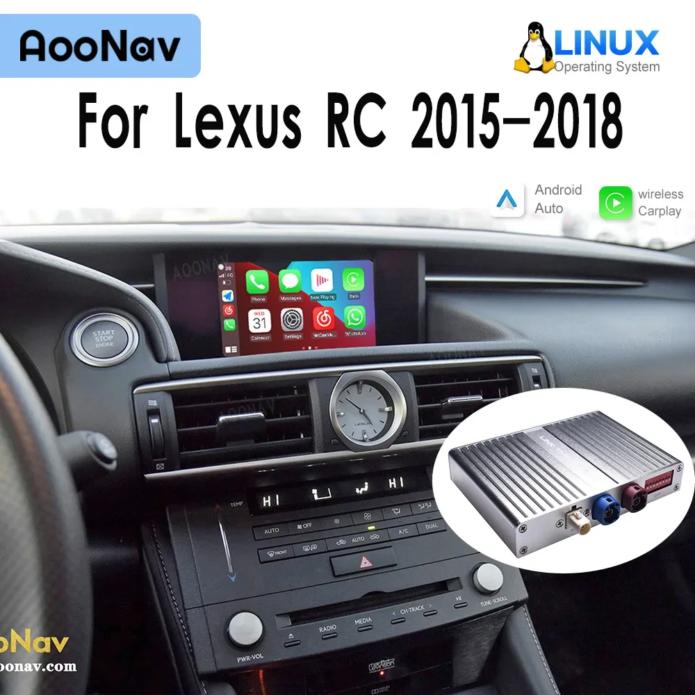 Система Linux Mirror link Box для Lexus RC 2015-2018 беспроводной Apple CarPlay Авто Стерео Oem Экран
