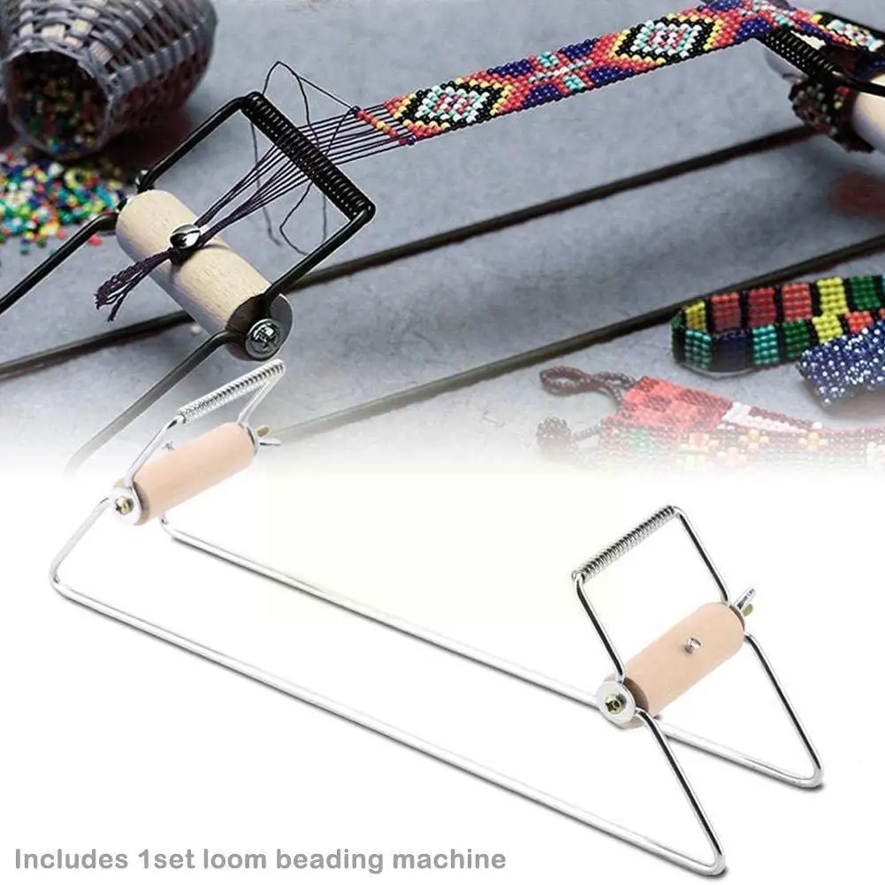 

Wood Weaving Beading Loom For Jewelry Bracelet Diy Knitting Machine Children Toy Beginners Can Also Experience The Fun Afri I9l0